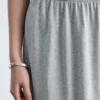 Jupe midi en jersey de coton