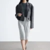 Jupe midi en jersey de coton