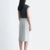 Jupe midi en jersey de coton