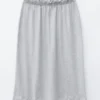 Jupe midi en jersey de coton