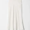 Jupe midi en satin