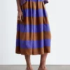 Jupe midi en soie