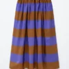 Jupe midi en soie