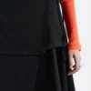 Jupe midi portefeuille asymétrique