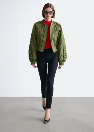 Leggings en jersey à plis creux