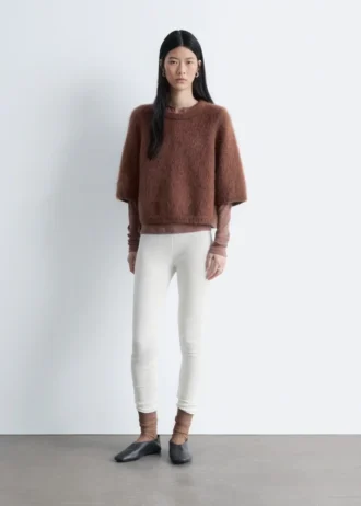 Leggings en maille pointelle