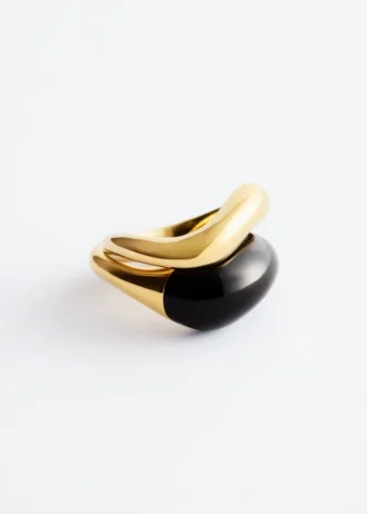 Lot de 2 bagues sculpturales