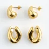 Lot de 2 boucles d&rsquo;oreilles sculpturales