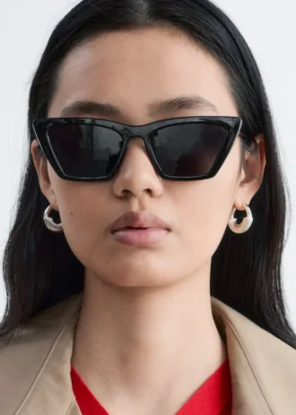 Lunettes de soleil angulaires « œil de chat »