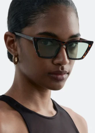 Lunettes de soleil angulaires « œil de chat »