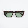 Lunettes de soleil angulaires « œil de chat »