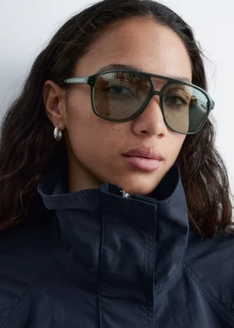 Lunettes de soleil aviateur oversize