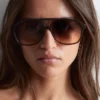 Lunettes de soleil aviateur oversize