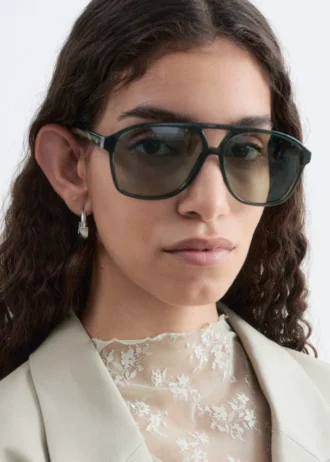 Lunettes de soleil aviateur oversize