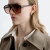 Lunettes de soleil aviateur oversize