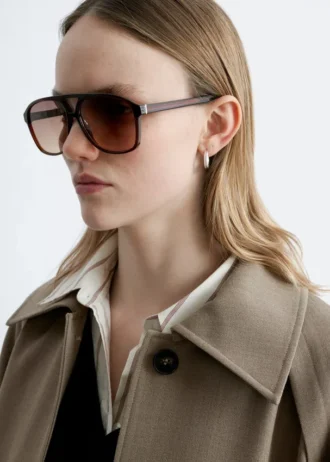 Lunettes de soleil aviateur oversize