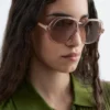 Lunettes de soleil à monture carrée