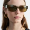 Lunettes de soleil à monture ovale