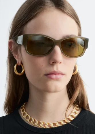 Lunettes de soleil à monture ovale
