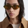 Lunettes de soleil à monture ovale