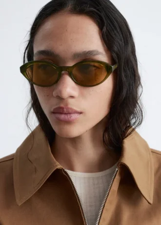 Lunettes de soleil à monture ovale