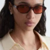 Lunettes de soleil à monture ovale