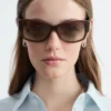 Lunettes de soleil à monture ovale