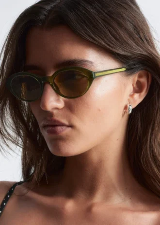 Lunettes de soleil à monture ovale