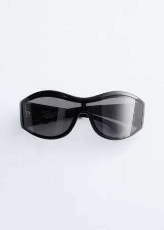 Lunettes de soleil à monture ovale audacieuse