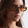 Lunettes de soleil à monture ovale fine