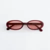 Lunettes de soleil à monture ovale fine
