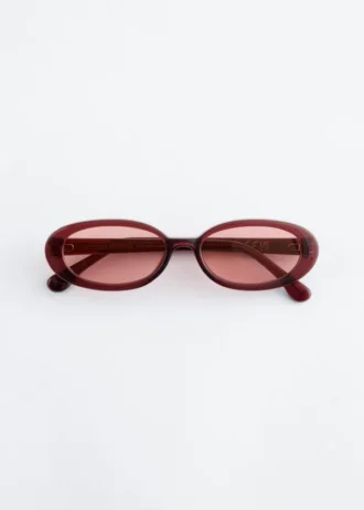 Lunettes de soleil à monture ovale fine