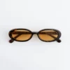 Lunettes de soleil à monture ovale fine