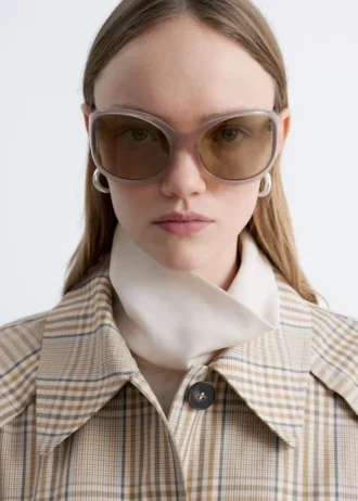 Lunettes de soleil à monture ovale oversize