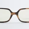 Lunettes de soleil à monture rectangulaire allongée