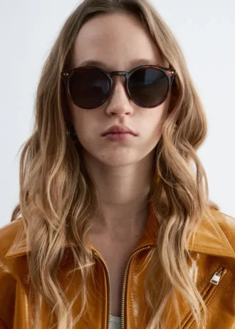 Lunettes de soleil à monture ronde classique