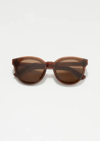 Lunettes de soleil à monture ronde en acétate