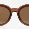 Lunettes de soleil à monture ronde en acétate