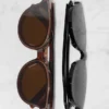 Lunettes de soleil à monture ronde en acétate