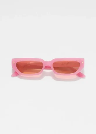 Lunettes de soleil à monture étroite en acétate
