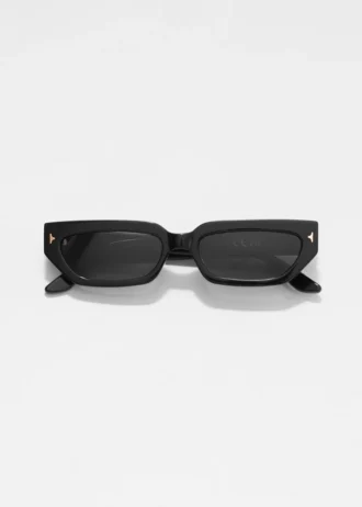 Lunettes de soleil à monture étroite en acétate