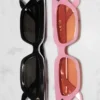 Lunettes de soleil à monture étroite en acétate