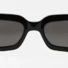 Lunettes de soleil à monture étroite en acétate