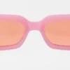 Lunettes de soleil à monture étroite en acétate