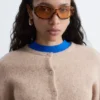 Lunettes de soleil ovales en acétate