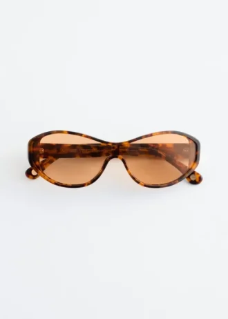 Lunettes de soleil ovales en acétate