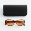 Lunettes de soleil ovales en acétate