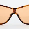 Lunettes de soleil ovales en acétate
