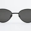 Lunettes de soleil ovales à monture métallique