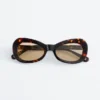 Lunettes de soleil ovales « œil de chat »